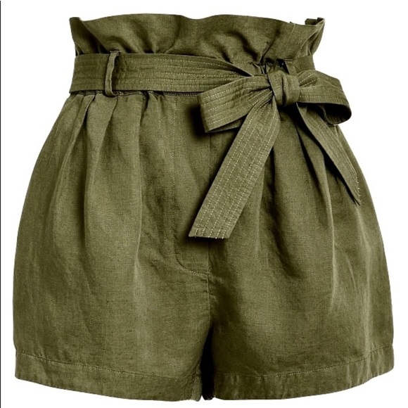 Forever 21 Pants - Forever 21 Olive Green Belted Shorts